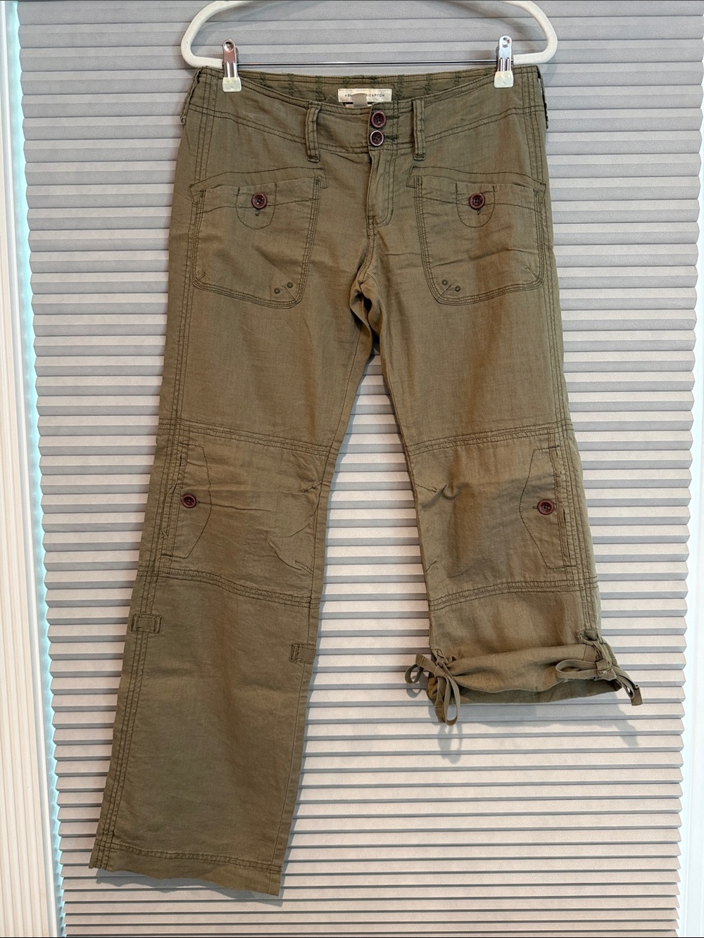 New Abercrombie &Fitch Olive Green Cargo  Pants